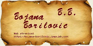 Bojana Borilović vizit kartica